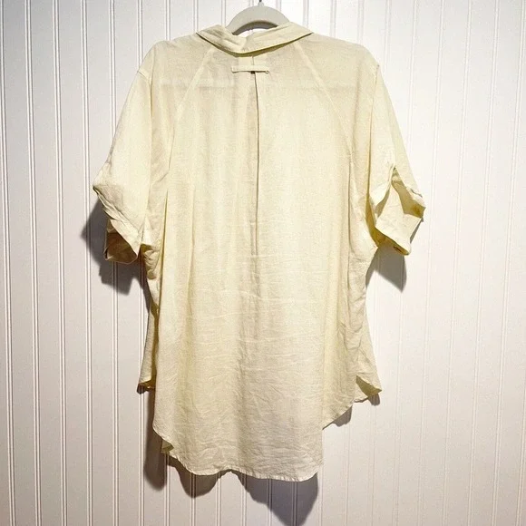 BDG Cream Madison Popover Top Lightweight Size Large - Picture 7 of 7